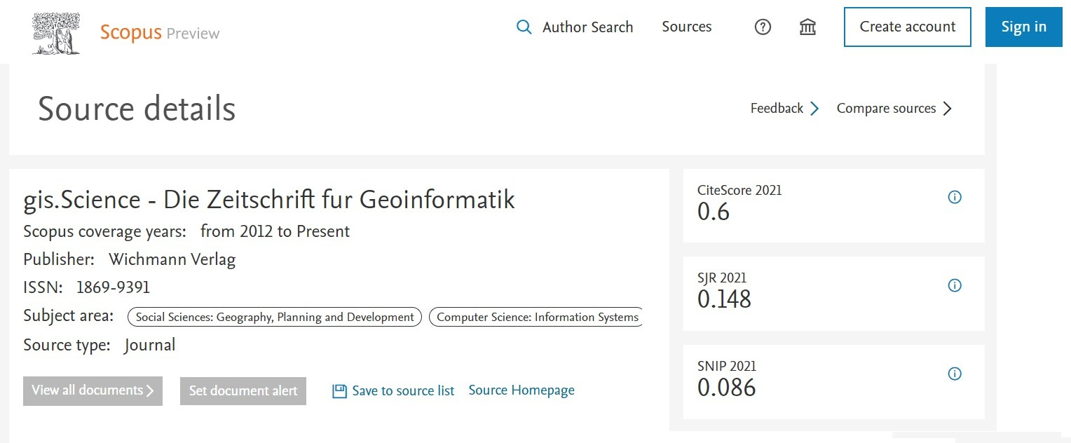 Gis science journal – Issn No 18699391  Scopus Active And Ugc Care